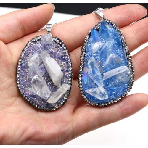 1pcs Irregular Resin Semi-precious Stones Gold Silvers White Charm Pendant for Jewelry Making DIY Necklace Bracelet Accessories