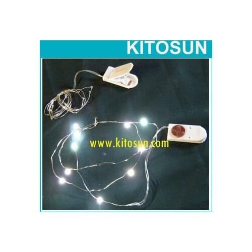 Sale white color CR2032 Coin Battery operated Micro LED vine lights Halloween decor led waterproof battery operated rope lights