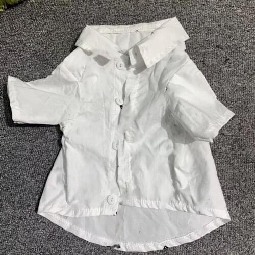 Dog Shirts Cotton Letters printing White T shirt for spring autumn Small dog clothes B834