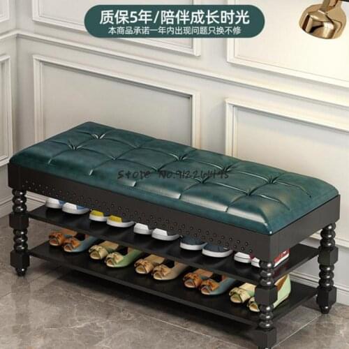 Kadomi American shoe changing stool household entrance sitting shoe cabinet multifunctional European storage shoe rack shoe wear