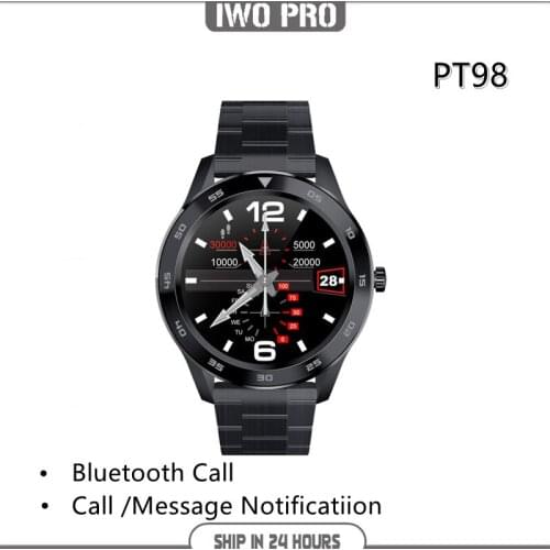 IWO PT98 Bluetooth Call Ecg Smart Watch Men Multiple dials Ip68 Waterproof Full Touch Screen Smartwatch For Android IOS Phone