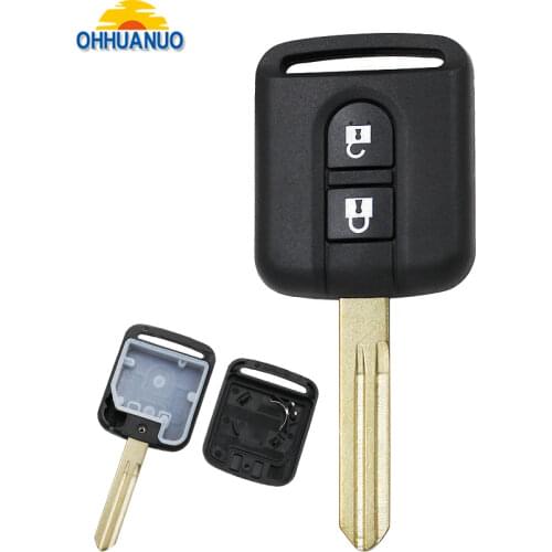 2 Buttons Replacement Car key Shell FOB For Nissan Qashqai Navara Micra NV200 Patrol Y61 2002-2016