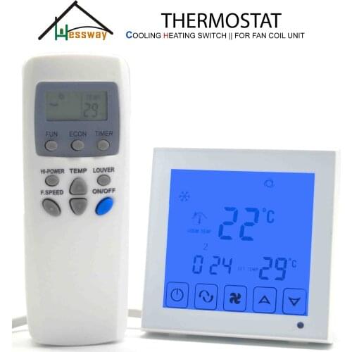 2pipe room air thermostat temperature controller for hot cold switch Remote control optional