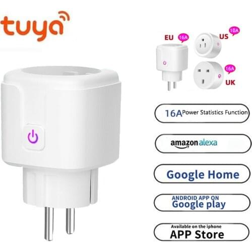 Wifi Smart Plug Connected Tuya Smart Home Socket Smartlife EU US Poland Korea Plug Compatible Google Home Alexa