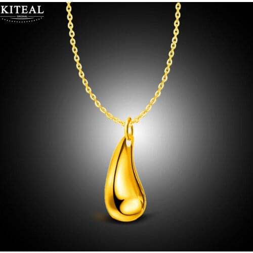 Factory price top quality fashion jewelry silver/gold color necklace waterdrop/teardrop/raindrop pendant cute jewellry