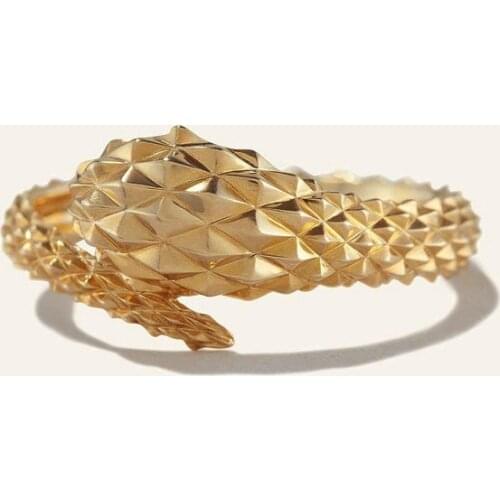 Snake rings for women gold animal unique unusual open rings stackable luxury designer jewelry dropship items size 9