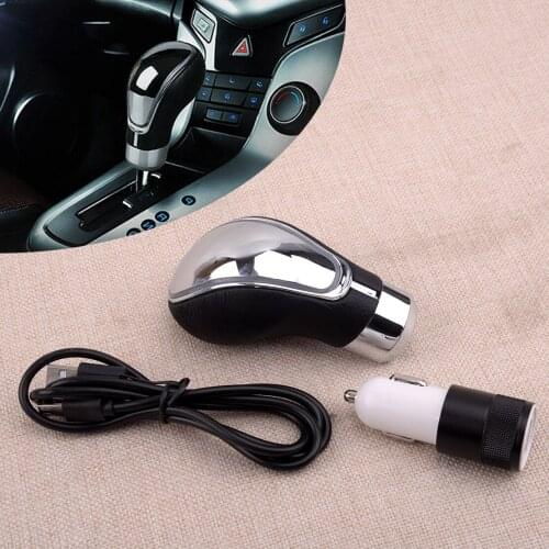 3Pcs/Set Car Touch Activated Sensor Control Red LED Light USB Charge Gear Shift Knob Handle for Less Than Screw Stick 12mm