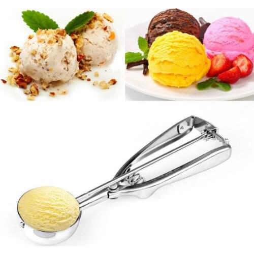 4CM 5CM 6CM Kitchen Tool Watermelon Ice Cream Spoon Mash Potato Scoop Stainless Steel Spoon Spring Handle LX1701