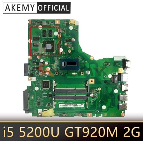 Akemy A4WAB LA-C341P for ACER E5-473 E5-473G Laptop motherboard CPU i5 5200U GT920M 2G DD3 Test OK Mainboard