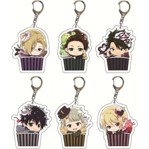 Anime Moriarty The Patriot Toy Pendant Keychain Double Sided Acrylic Key Chain Cartoon Figures Cosplay Key Ring Fans Collection