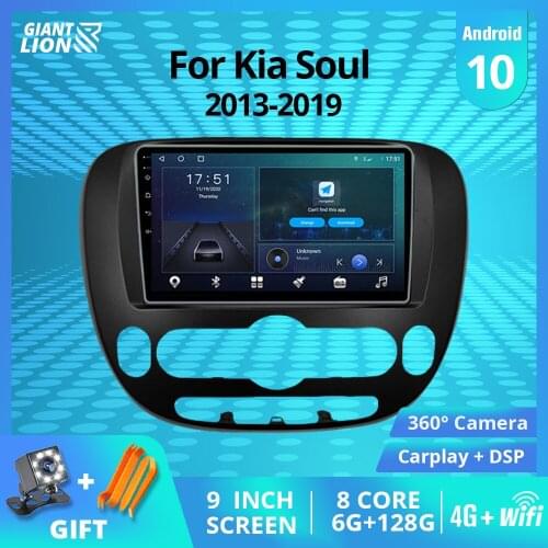 2DIN Android10 Car Radio For Kia Soul 2013-2019 GPS Navigation Stereo Receiver Auto Radio Car Video Bluetooth Player NO 2DIN DVD