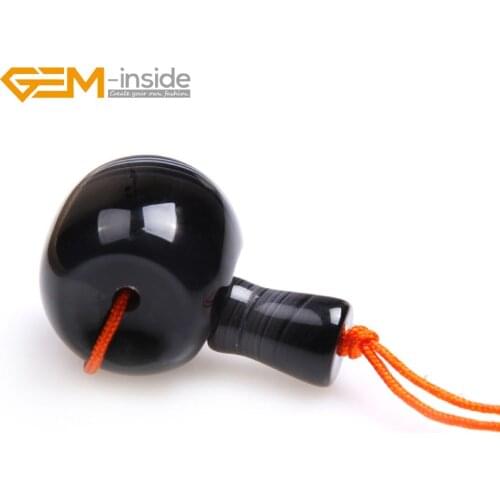 Gem-inside 3 Hole Buddha Mala Guru Black Botswana Agates Bead Set For Tibetan Prayer Beads Making Selectable Size