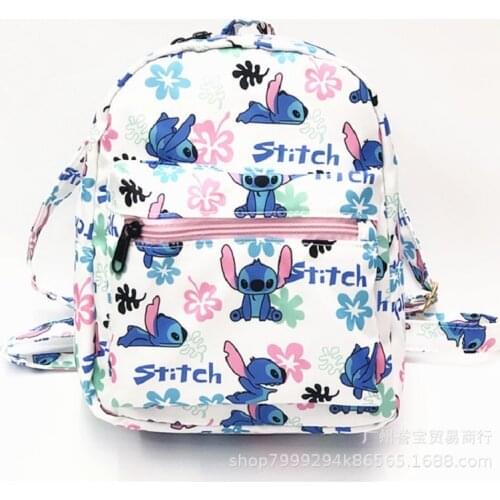 Disney Stitch Cartoon Backpack For Baby Boys Girls Minnie Mickey Mouse Children Lovely Schoolbag Kindergarten Kids Toys