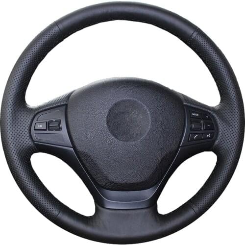 DIY Genuine Leather Car Steering Wheel Cover For BMW F30 316i 320i 328i / Protect Steering-wheel
