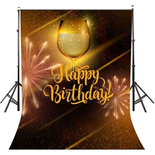 150x220cm Wine Luminous Cup Backdrop Wine Luminous Cup Birthday Theme Photography Background and Birthday Party