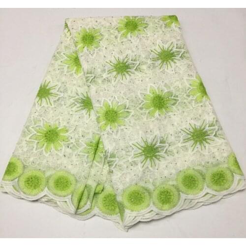 Hot Sale African Lace Fabric Guipure Lace Handcut Organza Lace French Tulle Fabric With Rhinestones 5 yards Water Soluble Lace