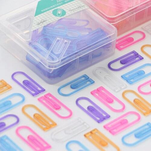ABS Paper Clip Colorful Tab Index Students Bookmarks Office Supplies Filing Data Student Clipping Paper Decorative Stationary