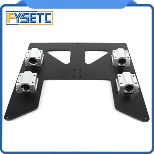 Black Upgrade Y Carriage Anodized Aluminum Plate With 4pcs SC8UU For A8 Hotbed Support For Prusa I3 Anet A8 3D Printers