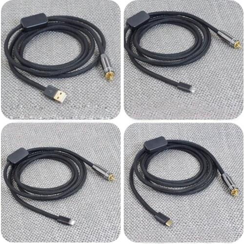 HiFi Pure Silver Type-C USB A USB-C Type C To RCA Coaxial Audio Cable 75OHM DSP For Android Mobile Phone Computer to Decoder