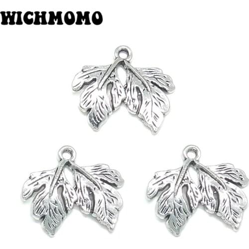 2019 Fashion 10 Pieces/bag Cute Romantic Zinc Alloy Leaves Charms Pendants Diy Earring Bracelets Jewellery Accessories