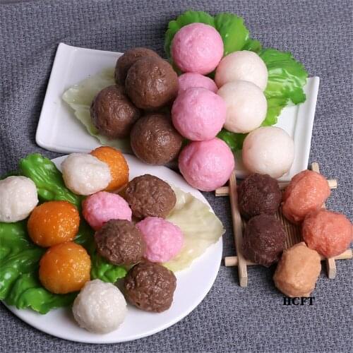 Meat balls model artificial food display props Kitchen hotel restaurant store shop decor fake simulation beef shrimp fish balls