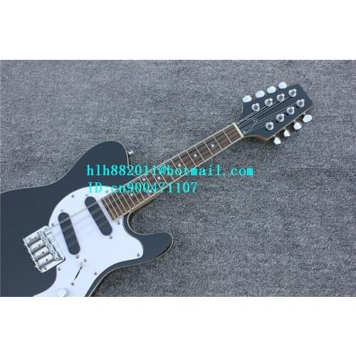 New 8-strings electric guitar in black with chrome hardware made in China + free shipping+foam box LL-34