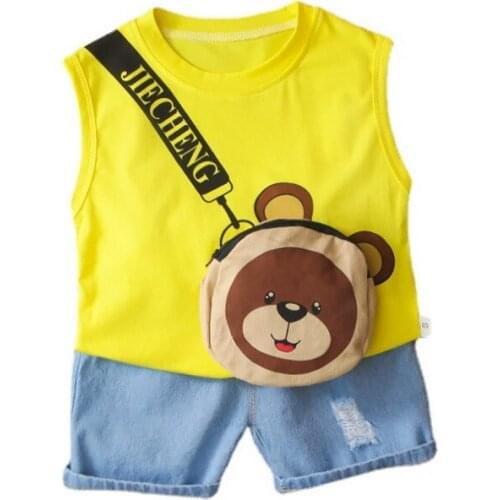 New Summer Cute Baby Girls Clothes Suit Children Boys Fashion Vest Shorts 2Pcs/Set Toddler Sports Casual Costume Kids Tracksuits