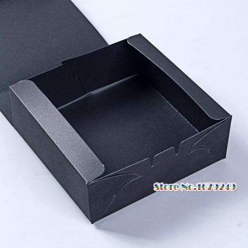 Wholesale 14*14*5cm Black kraft paper box,Cake Packing Dessert Moon Cake Package Home Party Candy Cookie Gift Packaging Box