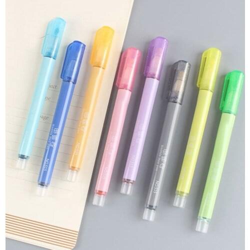 Card Writing Drawing Double Line Outline Pen Highlighter Marker Pen 8 Color for School Office 2019 New Design Kids Toys Dropship