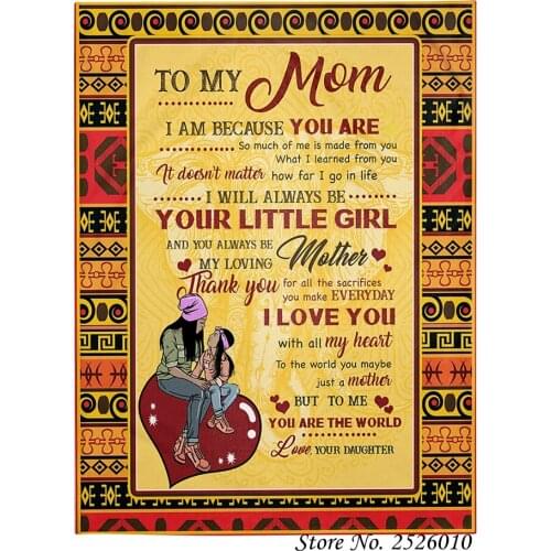 Throw blanket A Letter to My Mom 3D Velvet Plush Blanket Bedspread For Boys Girls Sherpa Blanket Couch Quilt Cover Travel 64