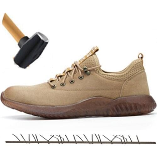 36-46 High Low Genuine Leather Work Boots Waterproof Breathable Safety Shoes Steel Toe Cap Anti-piercing Protective Boots