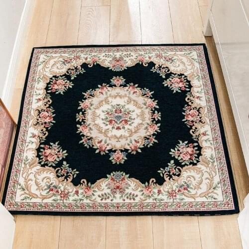 Luxury European Jacquard Livingroom Carpet Pastoral Bedroom Carpet Anti-skid Floor Rug Home Decoration Doormat Mat Hallway