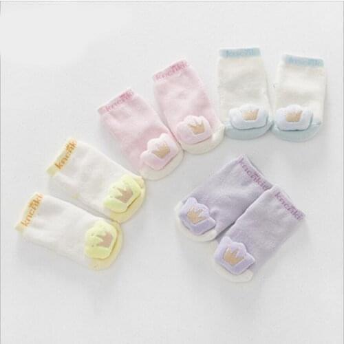 0-4 Years Baby Girl Boy Newborn Toddler Infant Winter Warm Boots Toddler Infant Soft Socks Booties Shoes crown fleece kids socks