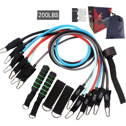 Exercise Bands 200LBS,Workout Bands for Men Fitness,Resistance Bands Set Home Stackable Up To 200lbs,Home Workouts Gym Fitness