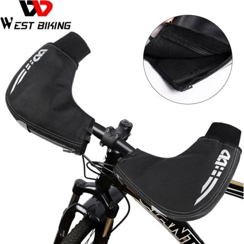 WEST BIKING Winter MTB Bike Handlebar Gloves Cycling Men Women Mountain Bike Bar Gloves Hand Muffs Bike Mittens Bicycle Gloves
