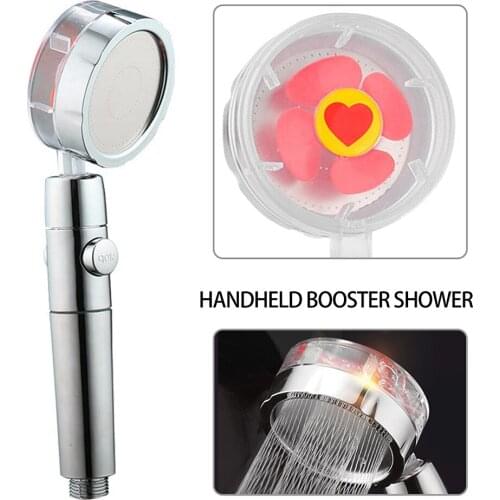 360 Rotated Rainfall Shower Head High Pressure Water Saving Spray Shower Head Bathroom Hand-held Pressurized Massage Shower Head