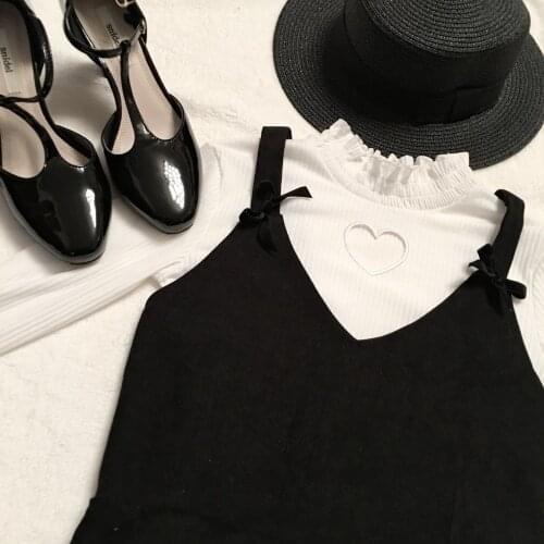 Adomo Soft Sister Love Heart Hollow out Sexy Bottoming Shirt Knitted Sweaters Women White Gilrs Lovely Cute Full sleeve Knitwear