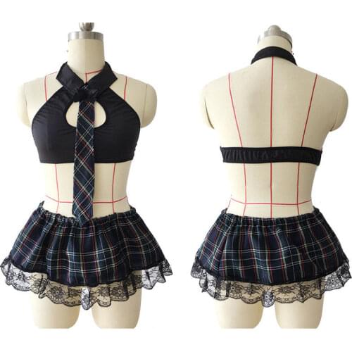 Hot Fashion Girl Cosplay Hot Erotic Dress 5XL Plus Size Porno Women Sexy Lingerie Uniform Costumes Scotland Student School