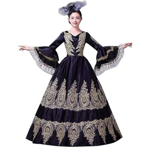 KEMAO Womens Victorian Rococo Dress Inspiration Maiden Costume victorian ball gown prom dress