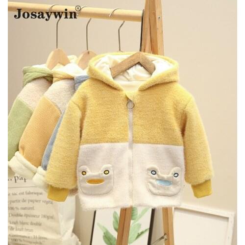 Winter Children Jacket Coat Girls Baby Kids Wool Thicken Warm Autumn Parka Cartoon l Fleece Fluffy Faux Fur Coat Boys Outerwear