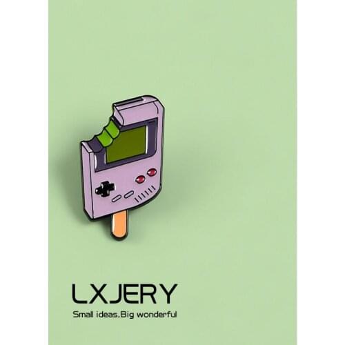 LXJERY Funny Popsicle game player Pin Badge On Backpack Funny Brooch Pins For Clothes Broche For Schoolbag