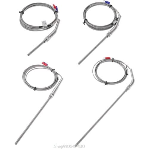 2m K Type Thermocouple Probe 50mm/100mm/150mm/200mm Stainless Steel Thermocouple 0-400℃ Temperature Sensor D17 20 Dropship