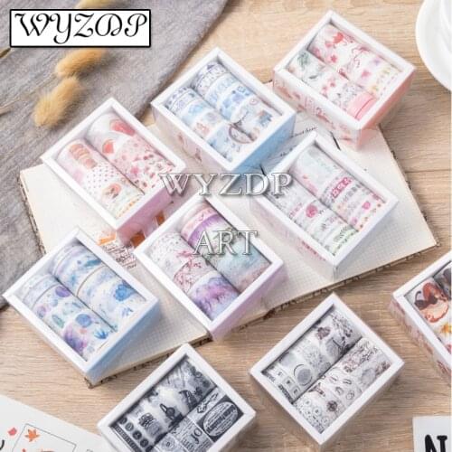 10 Pcs/Box Diamond Painting Adhesive Tape Fantasy Ocean Beautiful Flowers Plant Washi Tape Diy Decoration Scrapbooking Masking