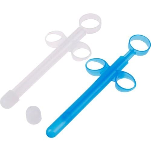 2PCS Gay Anal Clean Tools Anal Vagina Shooter Lube Launcher Oil Injector Lubricant Applicator Adult Sex Toys For Men Women