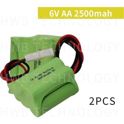 2 Pieces/lot KX Original New 6V AA 1800mAh Ni-Mh Rechargeable Battery Pack With Plug 3+2 Free Shipping