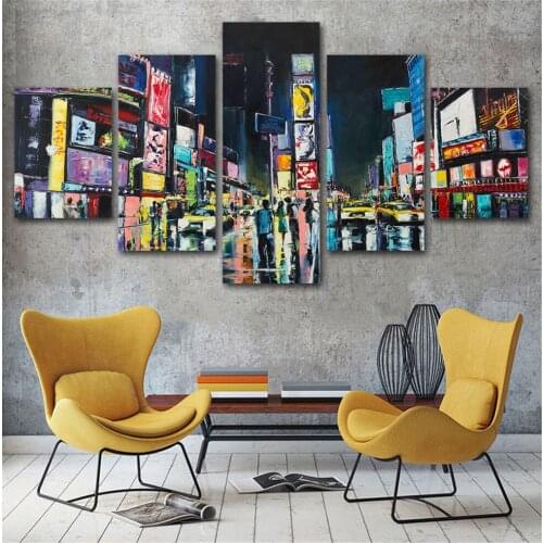 5Pieces abstract city street nightscape diamond embroidery 5d diamond painting cross stitch full square round drillsZP-370