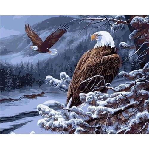 5D Diamond Embroidery Eagle Full Drill Square Diamond Painting Animals Picture Of Rhinestone Diamond Mosaic Home Decor