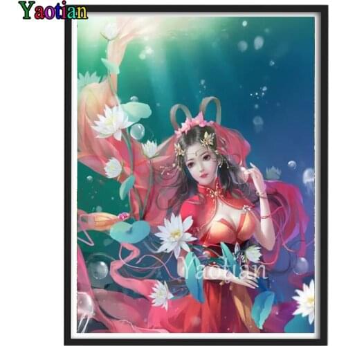 5d Diy Diamond Painting Rhinestone Cartoon anime girl Cross Stitch Kit Diamond Embroidery Puzzle Pictures Mosaic Handmade Art