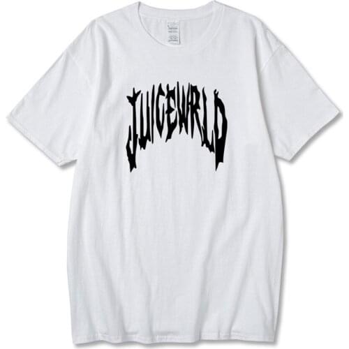 T-shirt Men Juice WRLD Print T Shirt Fashion Hip hop Unisex Tops Rapper Fan Club Mens tee shirt Harajuku Short Sleeve Tshirts