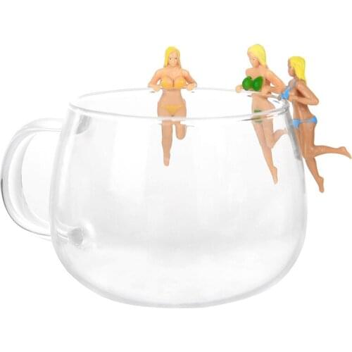 Simulation cute pvc cup edge figure figure landscape cup hand to do cup hanging toy gift